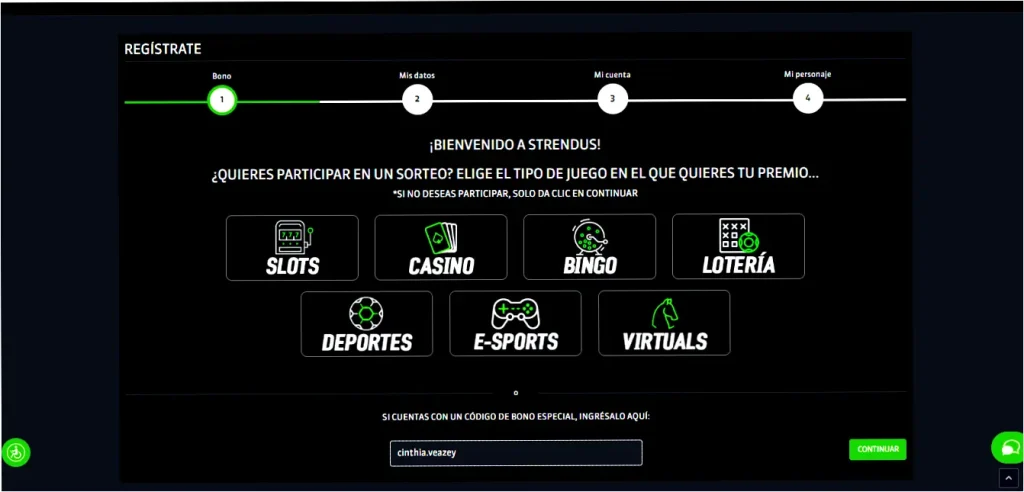 Strendus Casino bono