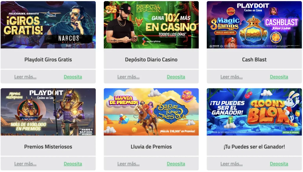 Bonos de casino Playdoit