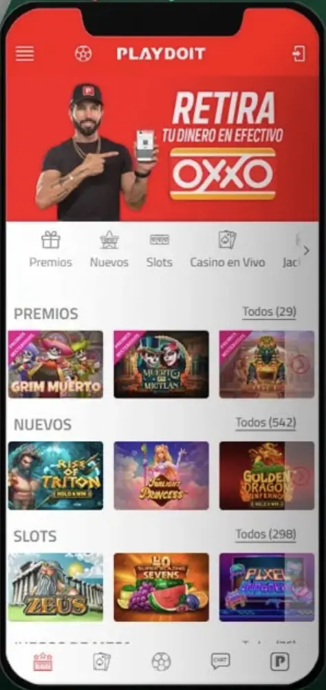 Aplicación de casino Playdoit en tu teléfono